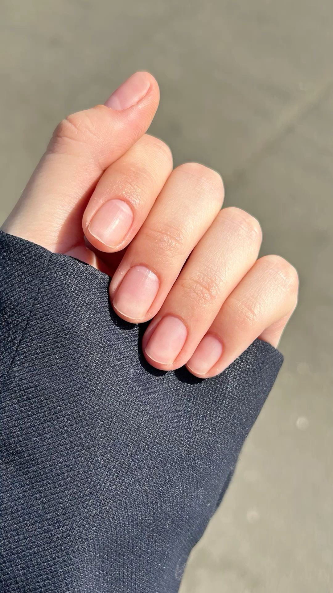 Regular manicure — clean natural nails